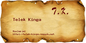 Telek Kinga névjegykártya
