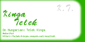 kinga telek business card